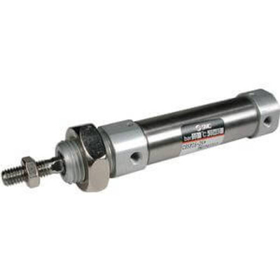 SMC Pneumatic Roundline Cylinder - 12mm Bore, 25mm Stroke, C85 Series, Single Acting