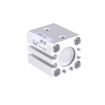SMC Pneumatic Compact Cylinder - 16mm Bore, 10mm Stroke, CQS Series, Double Acting