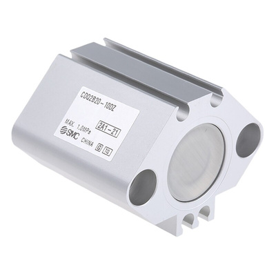 SMC Pneumatic Compact Cylinder - 20mm Bore, 10mm Stroke, CQ2 Series, Double Acting