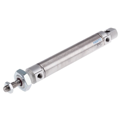 Festo Pneumatic Cylinder - 559286, 25mm Bore, 100mm Stroke, DSNU Series, Double Acting