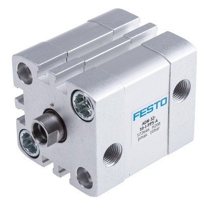 Festo Pneumatic Cylinder - 572646, 32mm Bore, 10mm Stroke, ADN Series, Double Acting