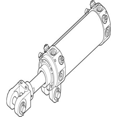 Festo Pneumatic Piston Rod Cylinder - 565722, 50mm Bore, 75mm Stroke, DW Series, Double Acting