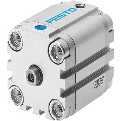 Festo Pneumatic Compact Cylinder - AEVU-100-15, 100mm Bore, 15mm Stroke, AEVU Series, Single Acting