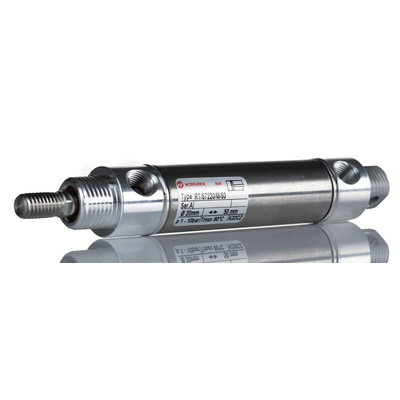 Norgren Pneumatic Piston Rod Cylinder - 20mm Bore, 50mm Stroke, RT/57210/M/25 Series, Double Acting