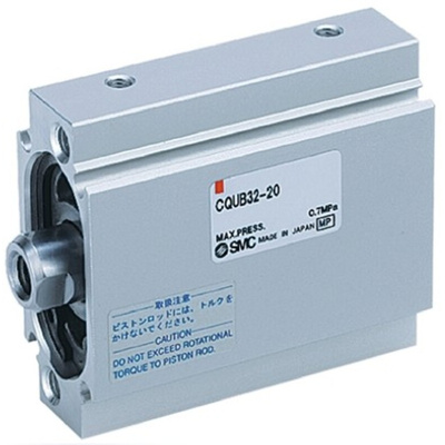 SMC Pneumatic Compact Cylinder - 32mm Bore, 10mm Stroke, CQU Series, Double Acting