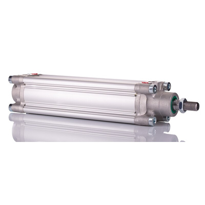 Norgren Pneumatic Piston Rod Cylinder - PRA/802063/M/200, 63mm Bore, 200mm Stroke, PRA/802000/M Series, Double Acting