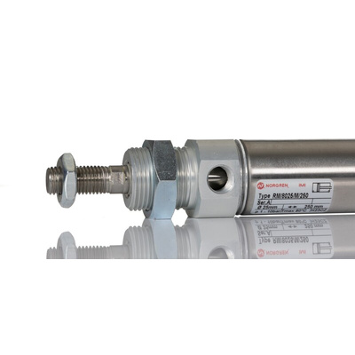 Norgren Pneumatic Roundline Cylinder - RM/8000, 25mm Bore, 250mm Stroke, RM/8000/M Series, Double Acting