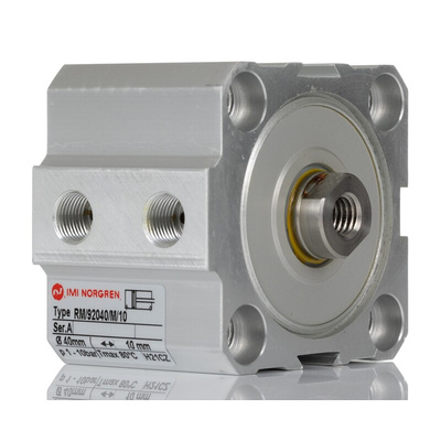 Norgren Pneumatic Cylinder - 92040, 40mm Bore, 10mm Stroke, RM/92040/M Series, Double Acting