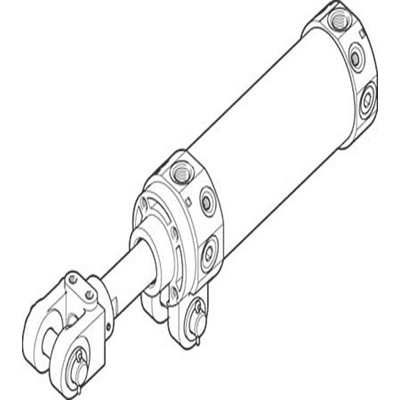 Festo Pneumatic Piston Rod Cylinder - 558098, 50мм Bore, 75мм Stroke, DW Series, Double Acting