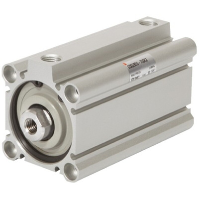 SMC Pneumatic Compact Cylinder - 50mm Bore, 75mm Stroke, CQ2 Series, Double Acting