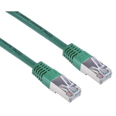 RS PRO Cat6 Male RJ45 to Male RJ45 Ethernet Cable, S/FTP, Green PVC Sheath, 3m