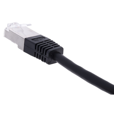 RS PRO Cat6 Male RJ45 to Male RJ45 Ethernet Cable, S/FTP, Black PVC Sheath, 10m