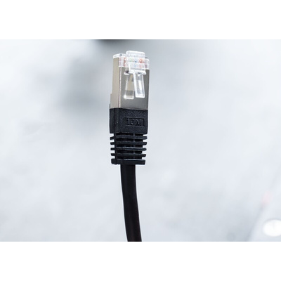 RS PRO Cat6 Male RJ45 to Male RJ45 Ethernet Cable, S/FTP, Black PVC Sheath, 10m