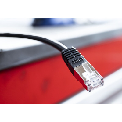 RS PRO Cat6 Male RJ45 to Male RJ45 Ethernet Cable, S/FTP, Black PVC Sheath, 10m