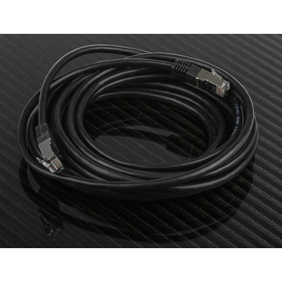 RS PRO Cat6 Male RJ45 to Male RJ45 Ethernet Cable, S/FTP, Black PVC Sheath, 5m