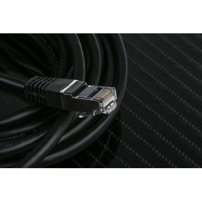 RS PRO Cat6 Male RJ45 to Male RJ45 Ethernet Cable, S/FTP, Black PVC Sheath, 5m
