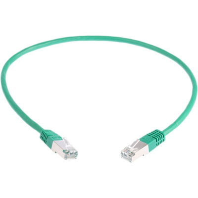 RS PRO Cat6 Male RJ45 to Male RJ45 Ethernet Cable, S/FTP, Green PVC Sheath, 0.5m