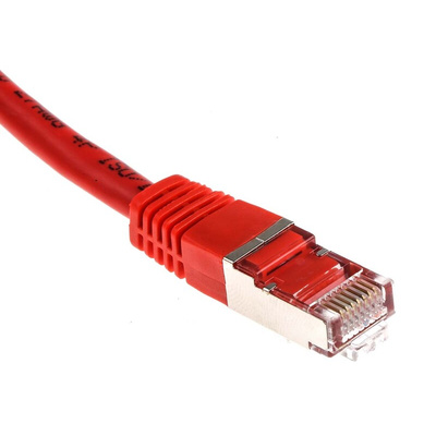 RS PRO Cat6 Male RJ45 to Male RJ45 Ethernet Cable, S/FTP, Red PVC Sheath, 5m