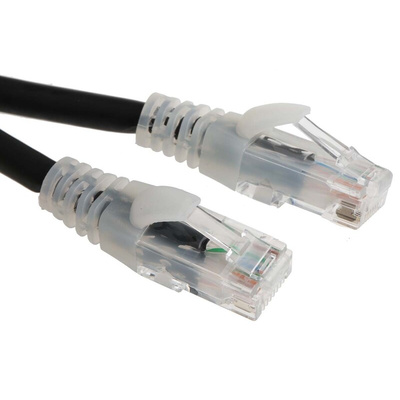RS PRO Cat6 Male RJ45 to Male RJ45 Ethernet Cable, U/UTP, Black LSZH Sheath, 3m