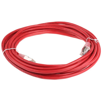 RS PRO Cat5e Male RJ45 to Male RJ45 Ethernet Cable, F/UTP, Red PVC Sheath, 5m