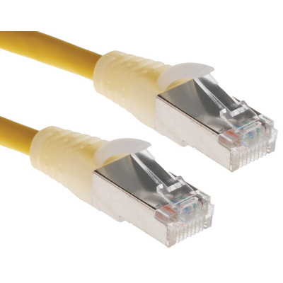 RS PRO Cat5e Male RJ45 to Male RJ45 Ethernet Cable, F/UTP, Yellow PVC Sheath, 5m