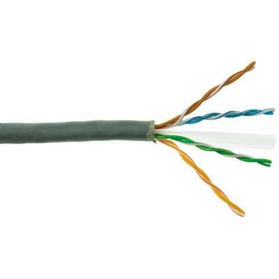 RS PRO Cat6 Ethernet Cable, U/UTP, Grey PVC Sheath, 305m