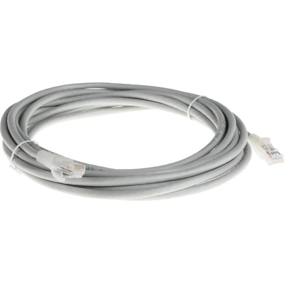 RS PRO Cat5e Male RJ45 to Male RJ45 Ethernet Cable, U/UTP, Grey PVC Sheath, 5m