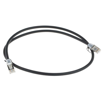 RS PRO Cat6 Male RJ45 to Male RJ45 Ethernet Cable, F/UTP, Black LSZH Sheath, 1m