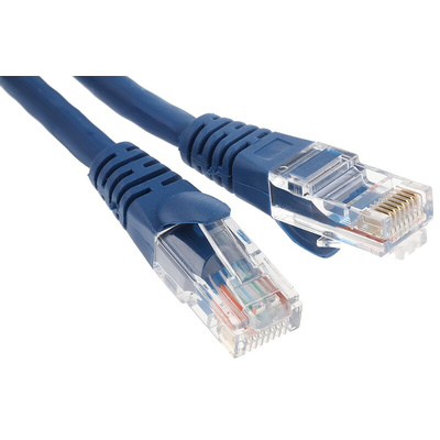 RS PRO Cat5e Male RJ45 to Male RJ45 Ethernet Cable, U/UTP, Blue LSZH Sheath, 0.5m