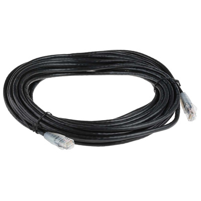 RS PRO Cat5e Male RJ45 to Male RJ45 Ethernet Cable, U/UTP, Black PVC Sheath, 10m