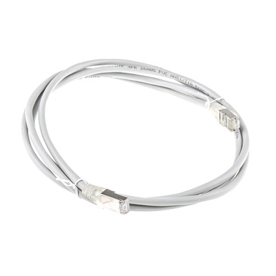 RS PRO Cat5e Male RJ45 to Male RJ45 Ethernet Cable, F/UTP, Grey PVC Sheath, 2m