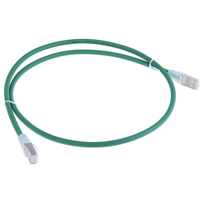 RS PRO Cat6 Male RJ45 to Male RJ45 Ethernet Cable, F/UTP, Green LSZH Sheath, 1m