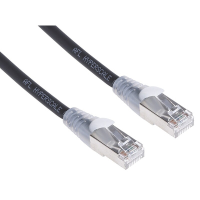 RS PRO Cat6 Male RJ45 to Male RJ45 Ethernet Cable, F/UTP, Black LSZH Sheath, 0.5m