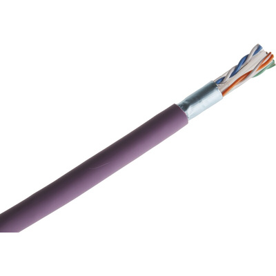 RS PRO Cat6 Ethernet Cable, F/UTP, Purple LSZH Sheath, 305m, Low Smoke Zero Halogen (LSZH)