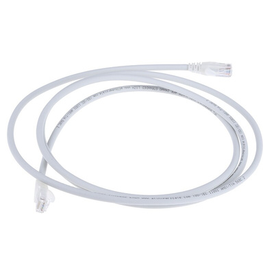 RS PRO Cat6 Male RJ45 to Male RJ45 Ethernet Cable, U/UTP, Grey LSZH Sheath, 2m