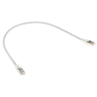 RS PRO Cat6 Male RJ45 to Male RJ45 Ethernet Cable, F/UTP, Grey LSZH Sheath, 0.5m