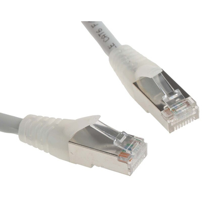 RS PRO Cat6 Male RJ45 to Male RJ45 Ethernet Cable, F/UTP, Grey LSZH Sheath, 0.5m