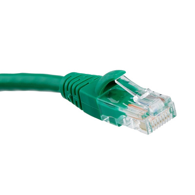 RS PRO Cat5e Male RJ45 to Male RJ45 Ethernet Cable, U/UTP, Green PVC Sheath, 2m