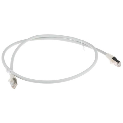 RS PRO Cat6 Male RJ45 to Male RJ45 Ethernet Cable, F/UTP, Grey LSZH Sheath, 1m