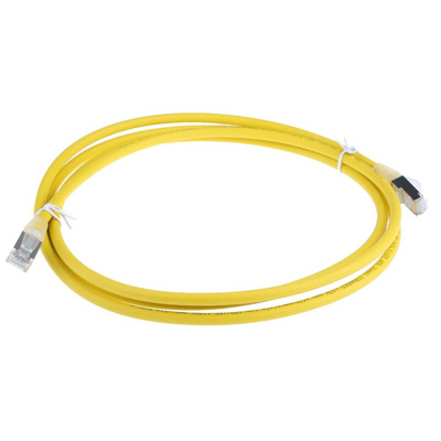 RS PRO Cat6 Male RJ45 to Male RJ45 Ethernet Cable, F/UTP, Yellow LSZH Sheath, 2m