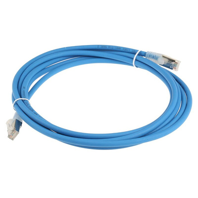 RS PRO Cat6 Male RJ45 to Male RJ45 Ethernet Cable, F/UTP, Blue LSZH Sheath, 3m