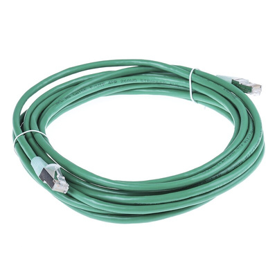 RS PRO Cat5e Male RJ45 to Male RJ45 Ethernet Cable, F/UTP, Green PVC Sheath, 5m