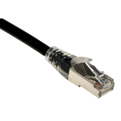 RS PRO Cat6 Male RJ45 to Male RJ45 Ethernet Cable, F/UTP, Black LSZH Sheath, 5m