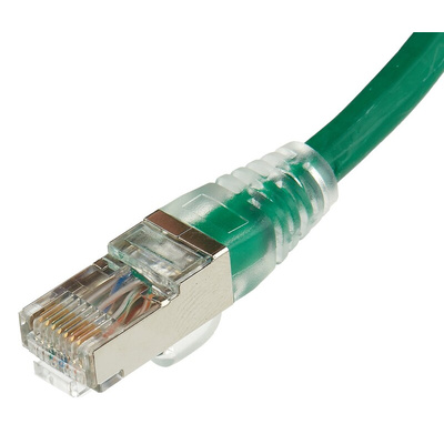 RS PRO Cat6 Male RJ45 to Male RJ45 Ethernet Cable, F/UTP, Green LSZH Sheath, 2m