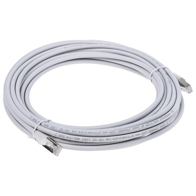 RS PRO Cat6 Male RJ45 to Male RJ45 Ethernet Cable, F/UTP, Grey LSZH Sheath, 10m