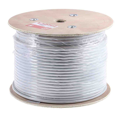 RS PRO Cat6a Ethernet Cable, U/FTP, Grey PVC Sheath, 100m