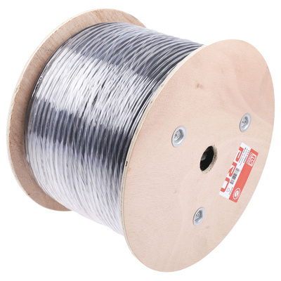 RS PRO Cat7 Ethernet Cable, SF/FTP, Black PVC Sheath, 100m