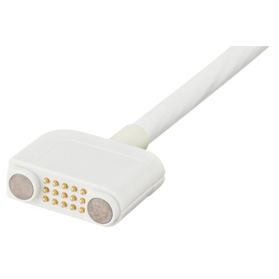 Rosenberger MultiMag 15 Series Male Magnetic Rectangular to Unterminated Coaxial Cable, 3m, Terminated