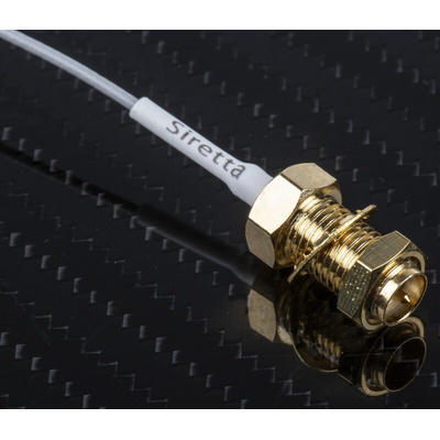 Siretta ASM Series Male U.FL to Female SMA Coaxial Cable, 100mm, Terminated