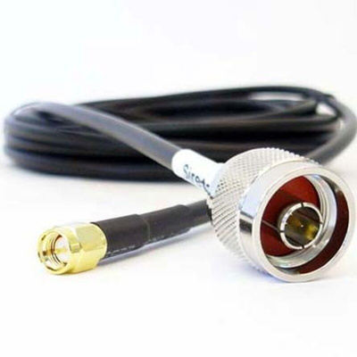 Siretta ASM Series Male N Type to Male SMA Coaxial Cable, 15m, LLC200A Coaxial, Terminated